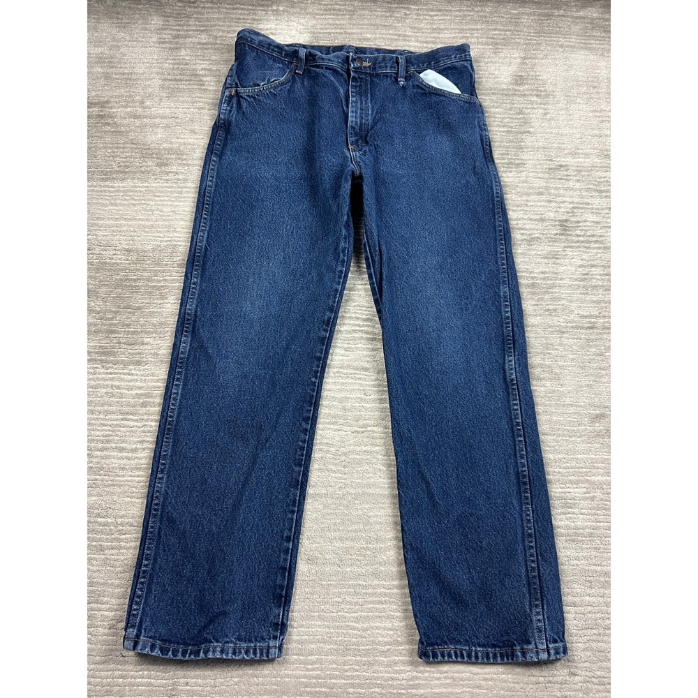 Rustler Jeans Mens 40x32 Blue Straight Leg Dark Wash 100% Cotton 87620SR Denim